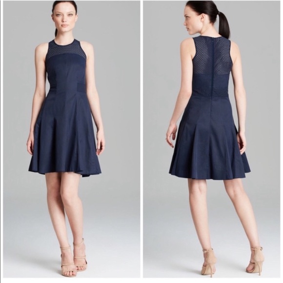 Rebecca Taylor Dresses & Skirts - Rebecca Taylor Laser Cut Woven Sleeveless Fit & Flare Dress Women's Size 4